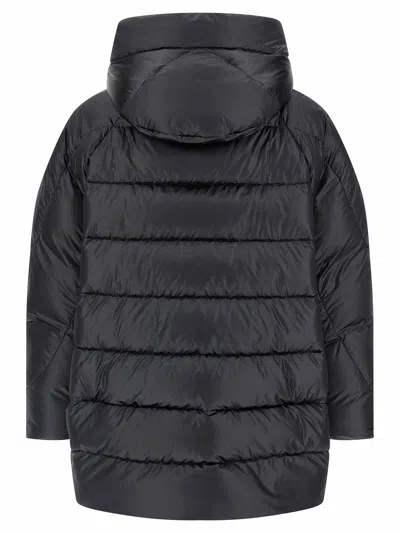 Moorer Wanita Quilted Down Jacket In Black