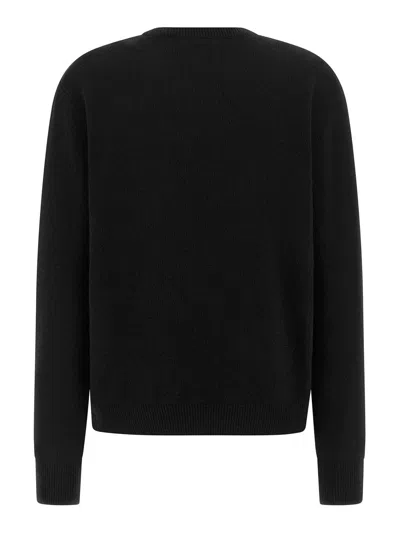 Mc2 Saint Barth Black Jacquard Wool Blend New Queen Sweater In Brown