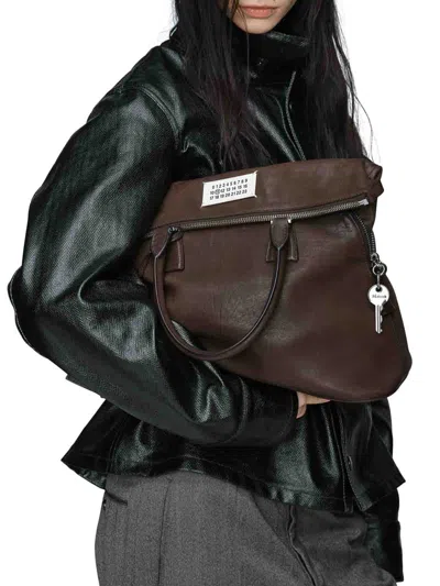 Maison Margiela 5ac Loved To Death Medium Bag In Brown