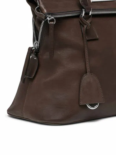 Maison Margiela 5ac Loved To Death Medium Bag In Brown