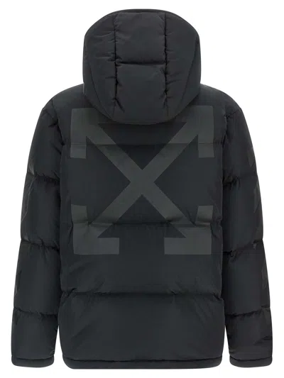 Off-white Diagonal Arrow Down Jacket In Black