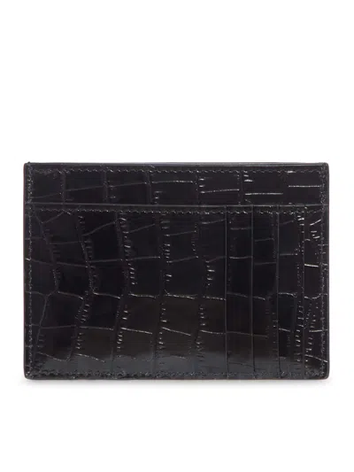 Tom Ford Leather Card Holder In Black