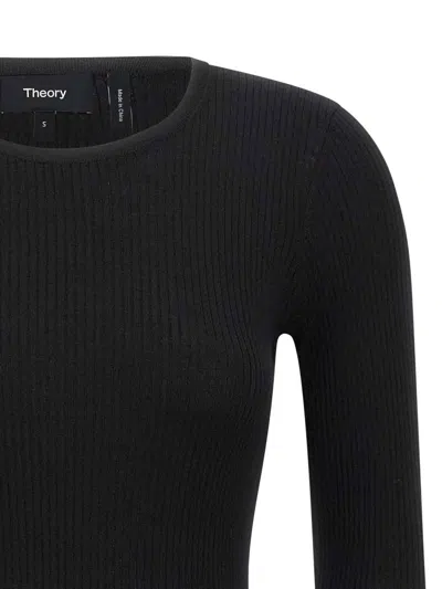 Theory Ribbed Sweater In Black