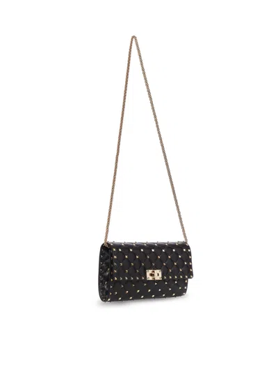 Valentino Garavani Rockstud Spike Nappa Leather Crossbody Clutch Bag Woman Black Uni In Black