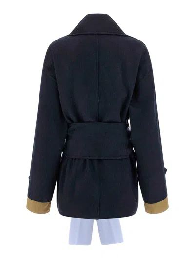 Jejia Cashmere Wool Coat In Animal Print