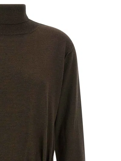 Lemaire Trompe L'oeil Dress In Brown