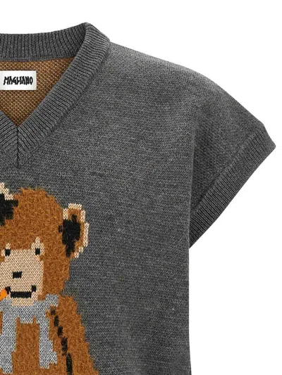 Magliano Wool Vest With Print In Gray