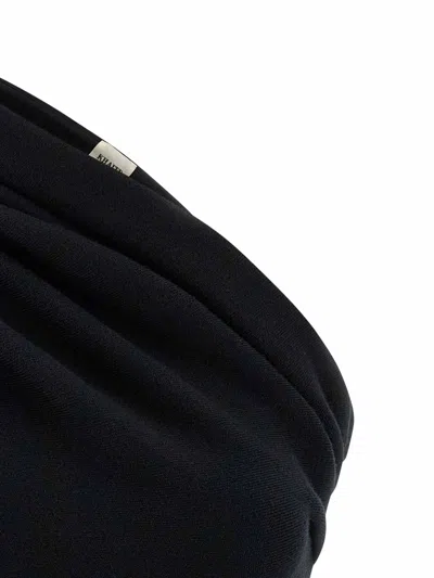 Khaite Aimee Asymmetric One-shoulder Wool-blend Peplum Top In Black