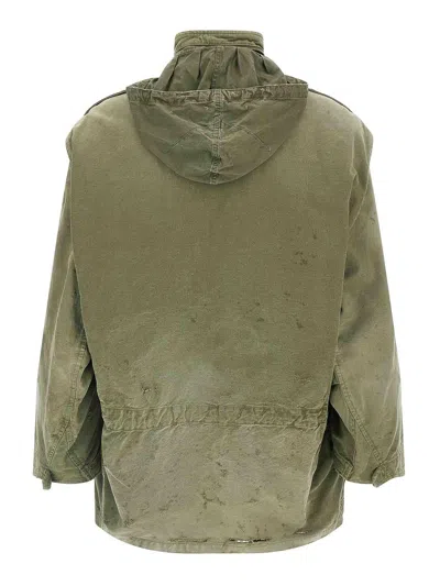 Miharayasuhiro Distressed Field Puffer Jackets Green In Green