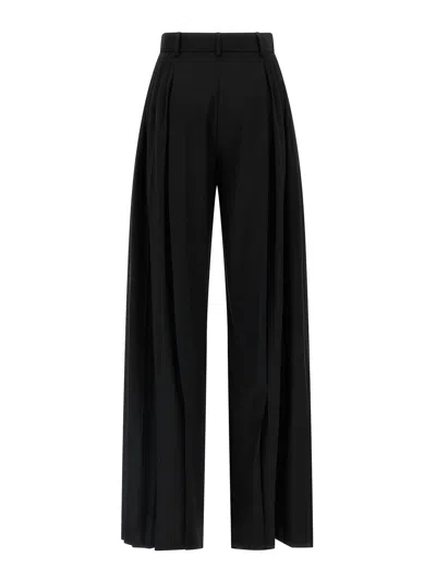 Giuseppe Di Morabito Trousers Tailored With Belt Loops Pleated Design Wide Leg In Black