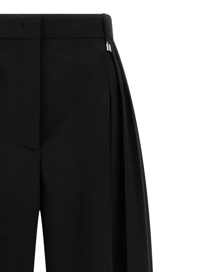 Giuseppe Di Morabito Trousers Tailored With Belt Loops Pleated Design Wide Leg In Black