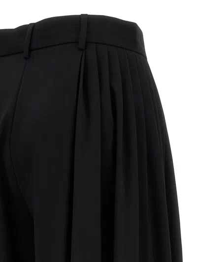 Giuseppe Di Morabito Trousers Tailored With Belt Loops Pleated Design Wide Leg In Black