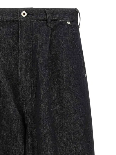 Comme Des Garcons Hommes Plus Wide Leg Jeans In Multi