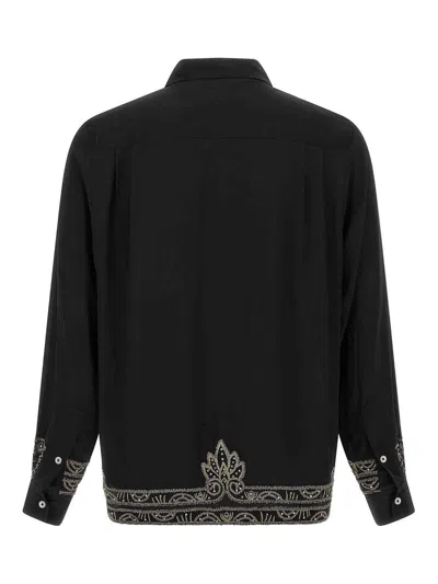 Bode Beaded Epoque Embellished Silk Shirt In Multi