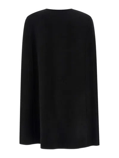 Federica Bonifaci Crew-neck Cape In Black