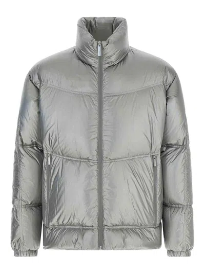 Laminar Metallic Shield Down Jacket With Titanium Coating Clothing In Silver