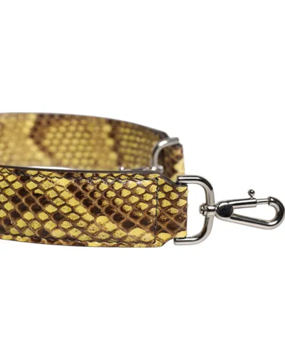 Dolce & Gabbana Yellow Exotic Leather Bag Shoulder Strap In Multi