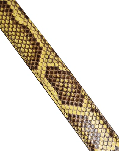 Dolce & Gabbana Yellow Exotic Leather Bag Shoulder Strap In Multi