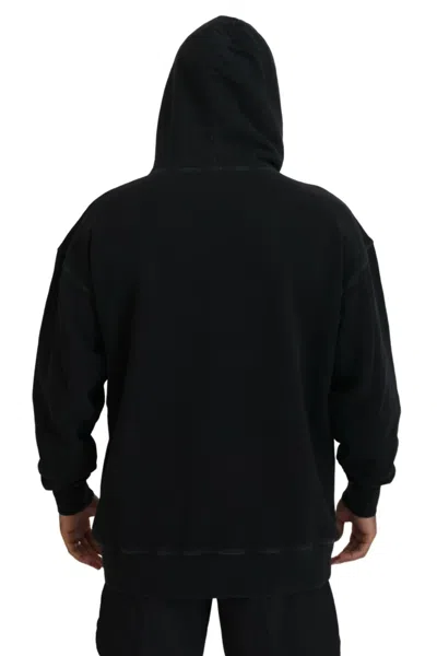 Pre-owned Dsquared2 Dsquared² Black Cotton Hooded Printed Men Pullover Men's Sweater ()