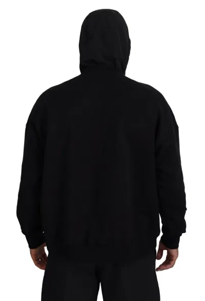 Pre-owned Dsquared2 Dsquared² Black Cotton Hooded Printed Pullover Men's Sweater ()