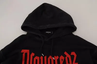 Pre-owned Dsquared2 Dsquared² Black Cotton Hooded Printed Men Pullover Men's Sweater ()