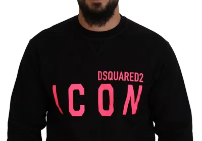 Pre-owned Dsquared2 Dsquared² Black Printed Long Sleeves Pullover Men's Sweater ()