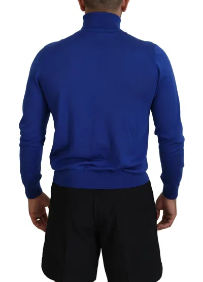 Pre-owned Dsquared2 Dsquared² Blue Logo Print Long Sleeves Turtle Neck Men's Sweater ()