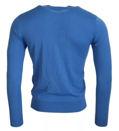 Pre-owned Dsquared2 Dsquared² Blue Wool Long Sleeves Crewneck Pullover Men's Sweater ()