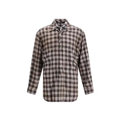 Dsquared2 Dsquared² Brown Cotton Pattern Men's Shirt In Multi