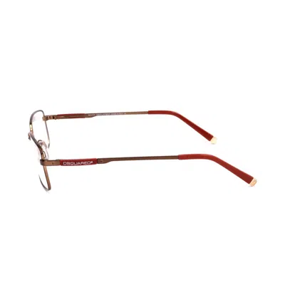 Dsquared2 Brown Metal Frames In Red