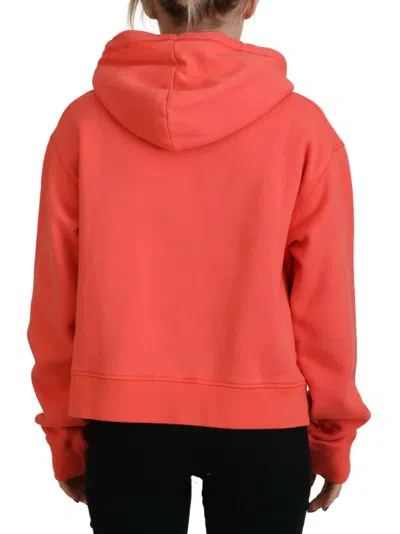 Pre-owned Dsquared2 Dsquared² Pink Logo Print Cotton Hoodie Sweatshirt Women's Sweater ()