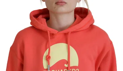 Pre-owned Dsquared2 Dsquared² Pink Logo Print Cotton Hoodie Sweatshirt Women's Sweater ()