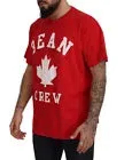 Pre-owned Dsquared2 Dsquared² Red Printed Cotton Short Sleeves Crewneck Men's T-shirt ()