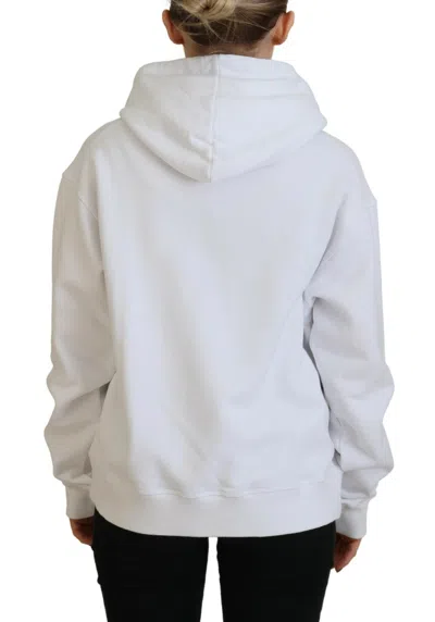 Pre-owned Dsquared2 Dsquared² White Logo Patch Cotton Hoodie Sweatshirt Women's Sweater ()