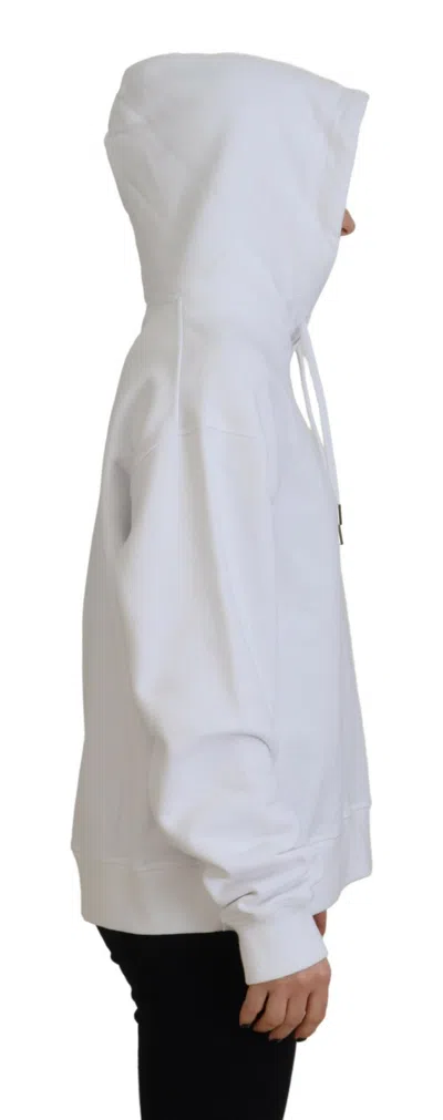 Pre-owned Dsquared2 Dsquared² White Logo Patch Cotton Hoodie Sweatshirt Women's Sweater ()