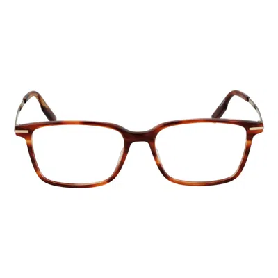 Ermenegildo Zegna Brown Men Optical Frames In Brown