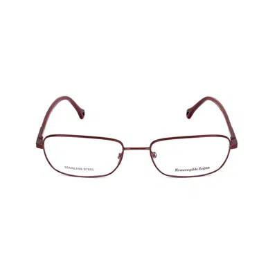 Ermenegildo Zegna Red Metal Frames In Metallic