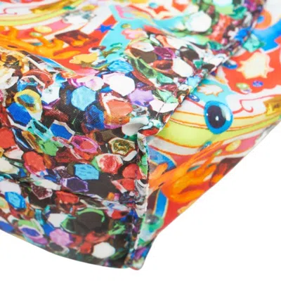 Pre-owned Etro Blue Multi-color Red Color Nylon Tote Bag ()