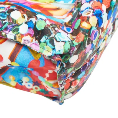 Pre-owned Etro Blue Multi-color Red Color Nylon Tote Bag ()