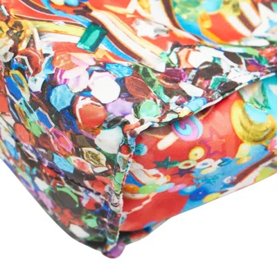 Pre-owned Etro Blue Multi-color Red Color Nylon Tote Bag ()