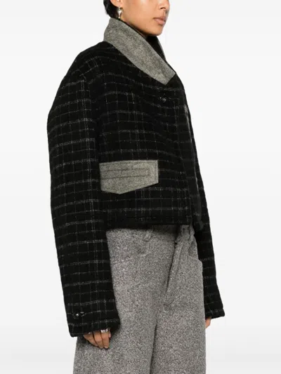 Etro Wool Blend Cropped Jacket In Black