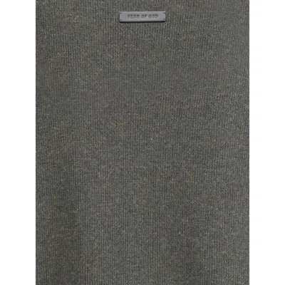 Fear Of God Men Oversized Wool Crewneck Sweater In Black