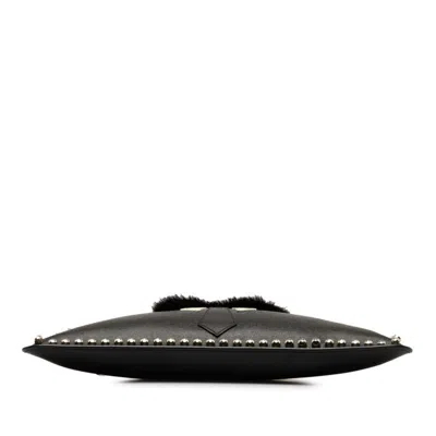Pre-owned Fendi Black Leather Clutch Bag ()