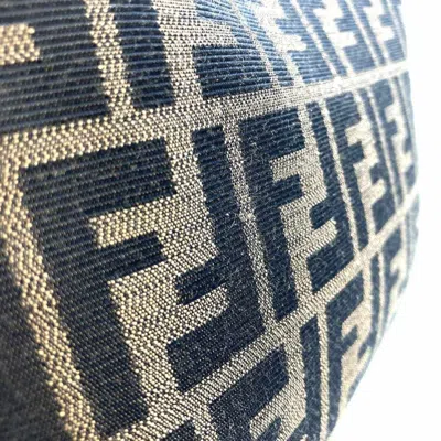 Pre-owned Fendi Brown Red Color Canvas Handbag Tote Bag () In Multi