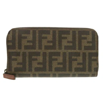 Pre-owned Fendi Brown Pvc Long Wallet (bi-fold) ()