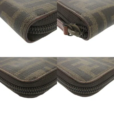 Pre-owned Fendi Brown Pvc Long Wallet (bi-fold) ()