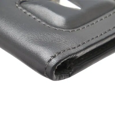 Pre-owned Fendi Gray Leather Wallet (bi-fold) ()