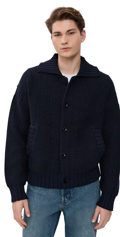 Alex Mill Casey Cardigan Jacket In Merino Wool In Blue
