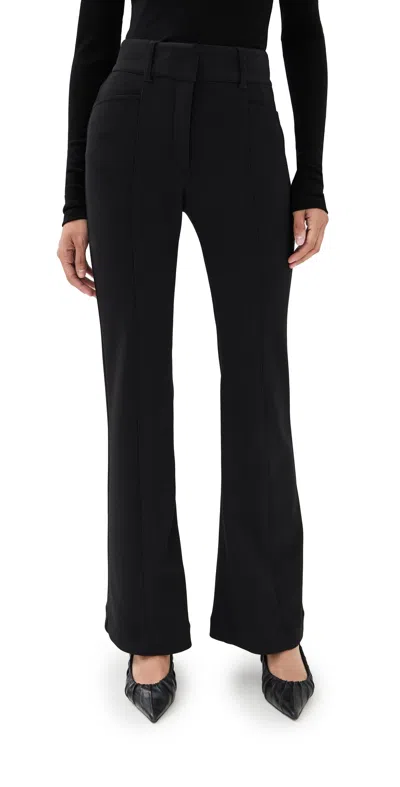 Proenza Schouler Kalea Compact Stretch Crepe Pants In Black