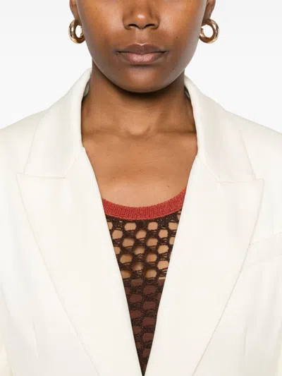 Forte Forte Cotton Single-breasted Blazer Jacket In White